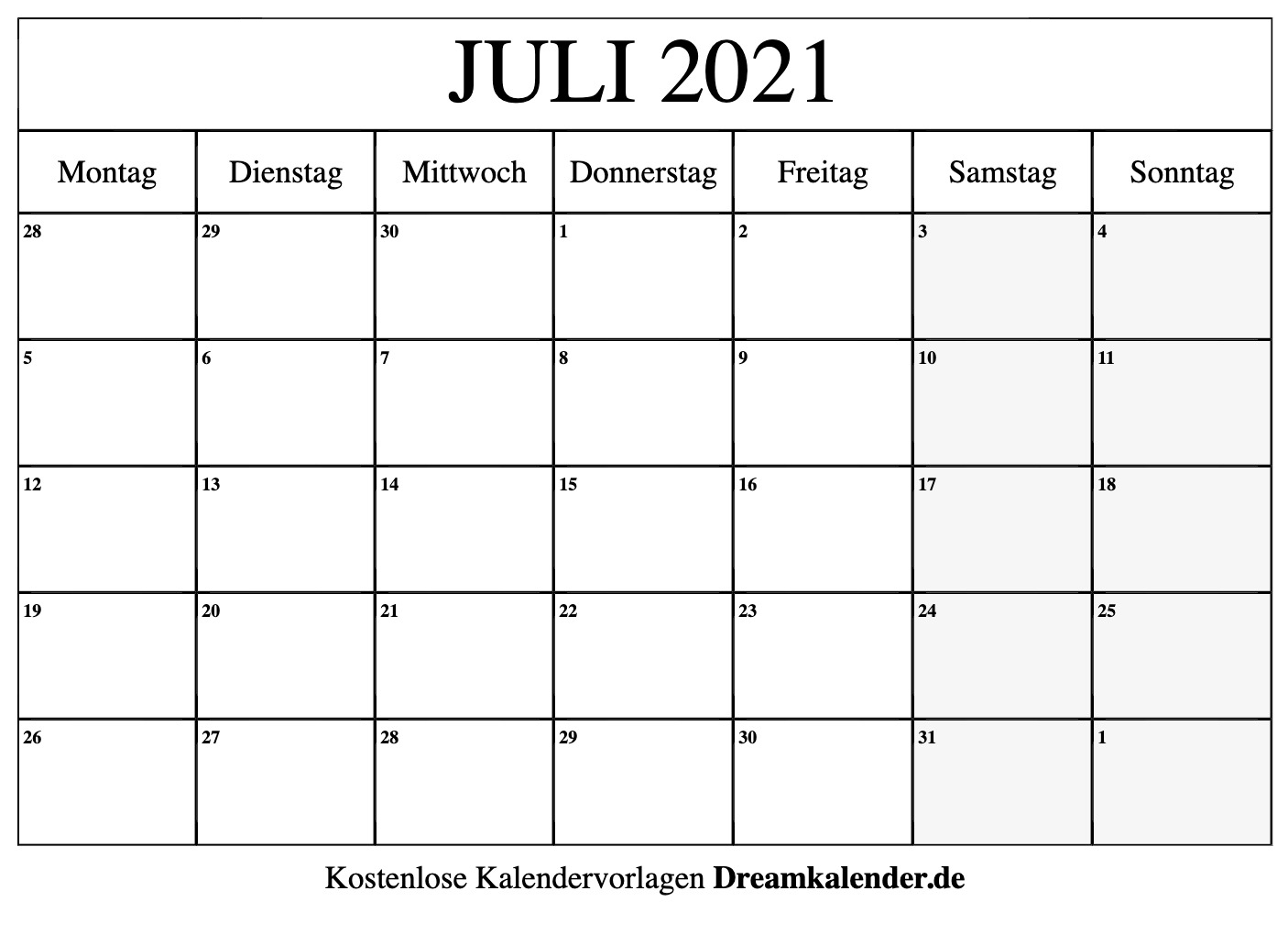 Pick Kalender 2021 Juli Zum Ausdrucken Kostenlos