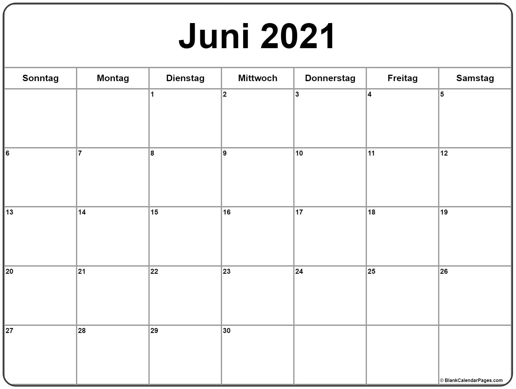 Pick Kalender 2021 Juni