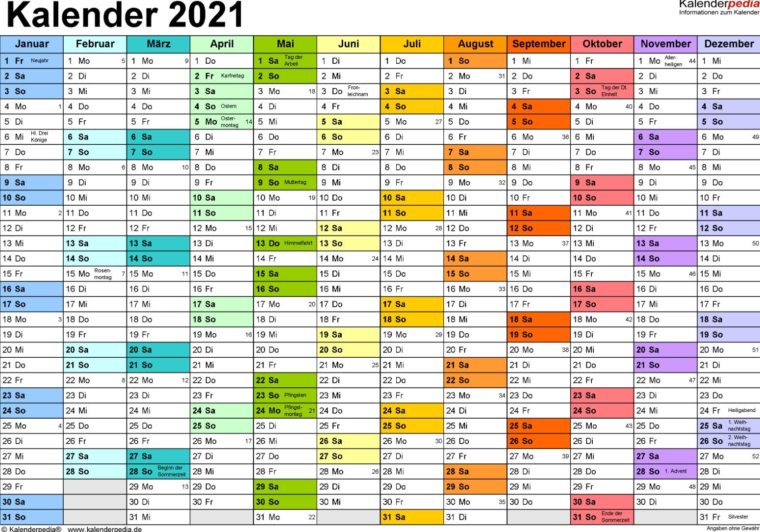 Pick Kalender 2021 Zum Ausdrucken