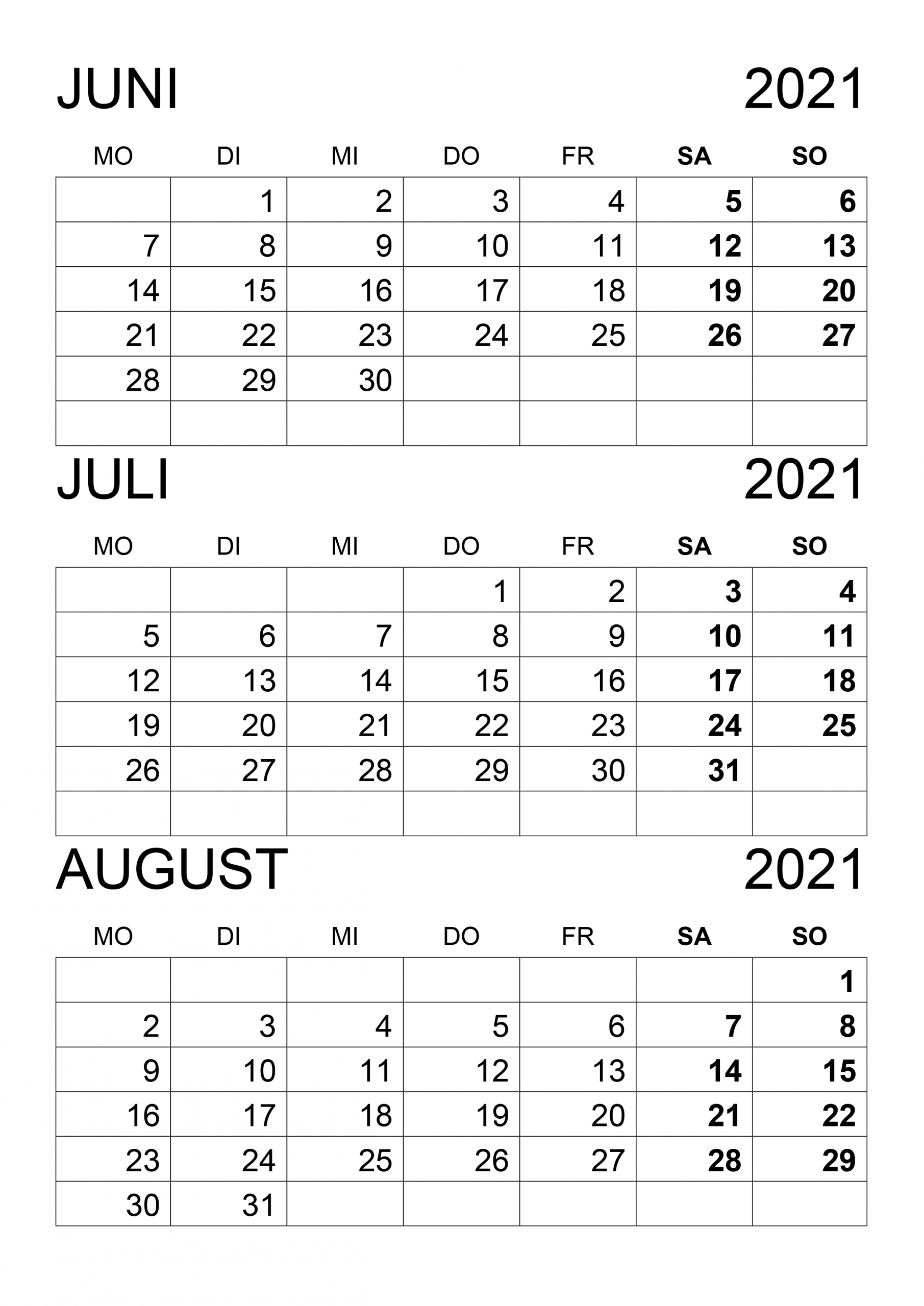 Pick Kalender Juli/August 2021