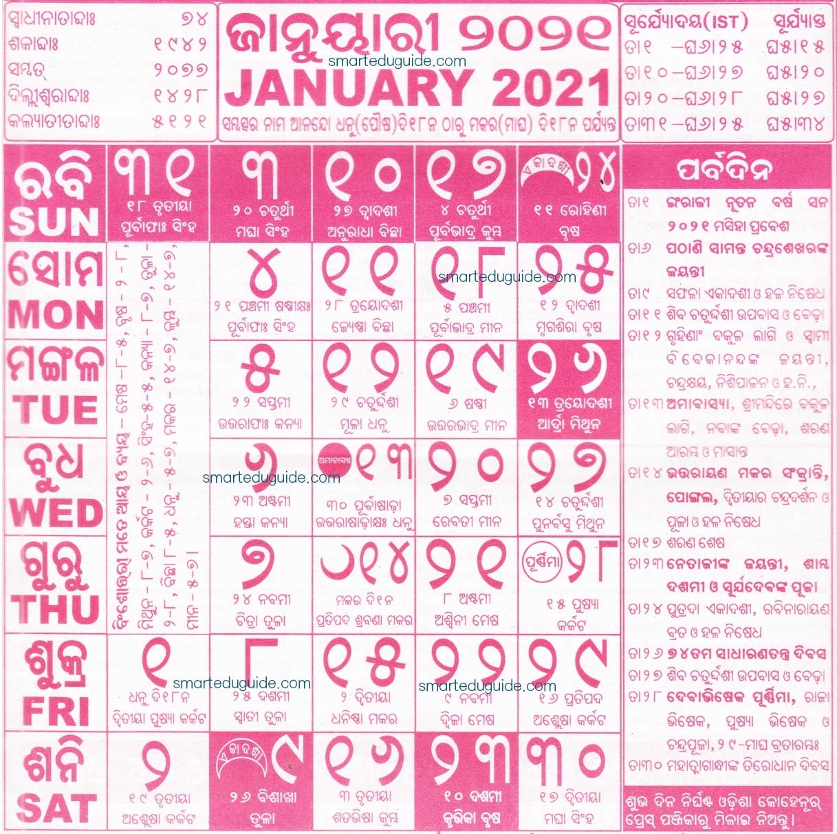 Pick Kohinoor Calendar 2021 Pdf