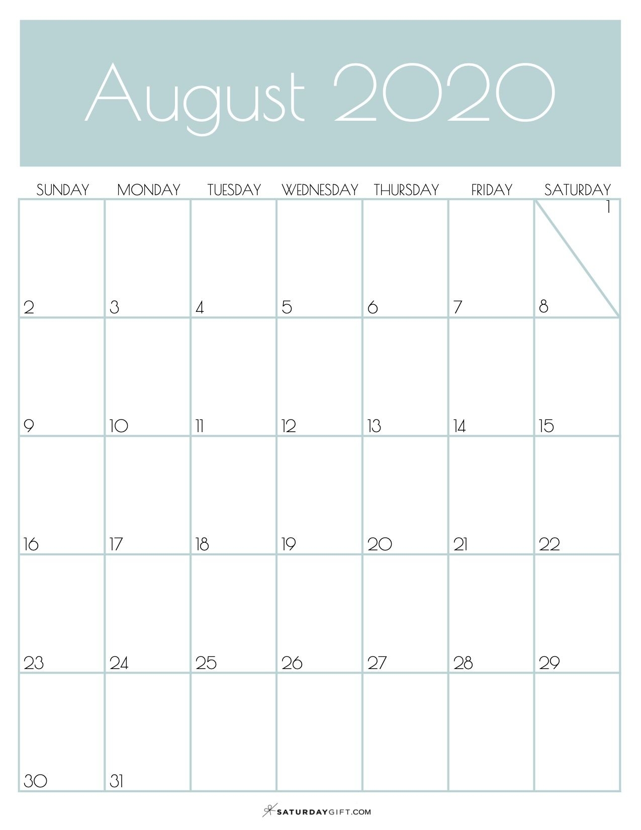 Pick Mini Calendar August