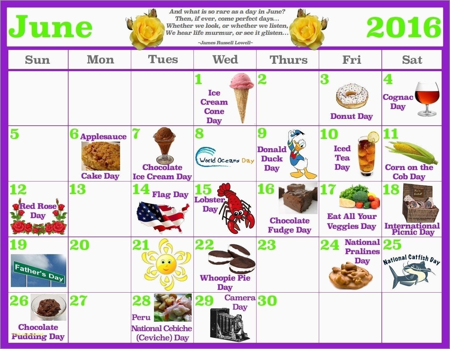 National Days In June Best Calendar Example