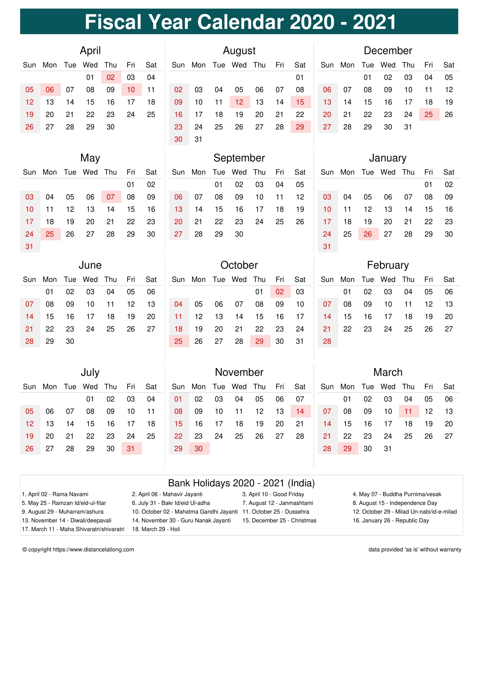 Pick November 2021 Calendar India