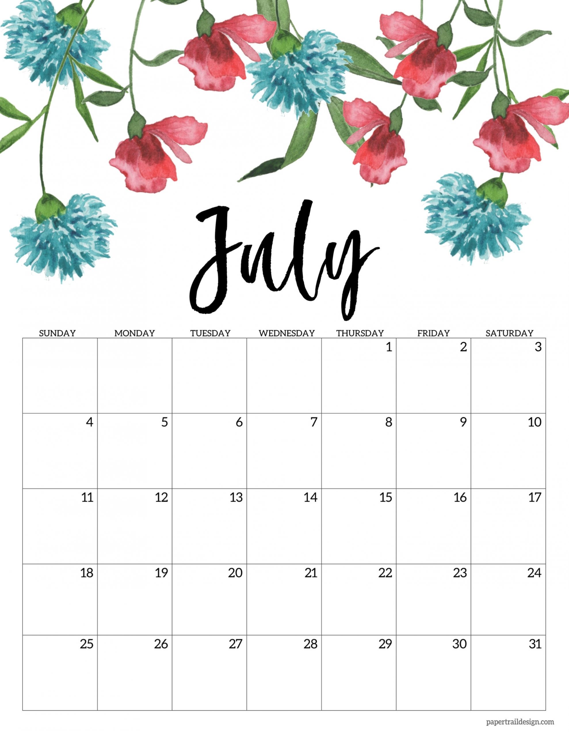 Pick Pink August Calendar 2021 Printable