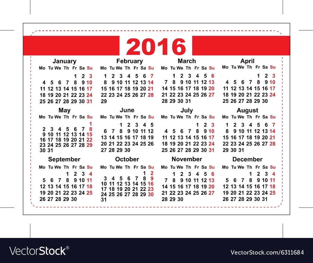 Pick Pocket Calendar Printable