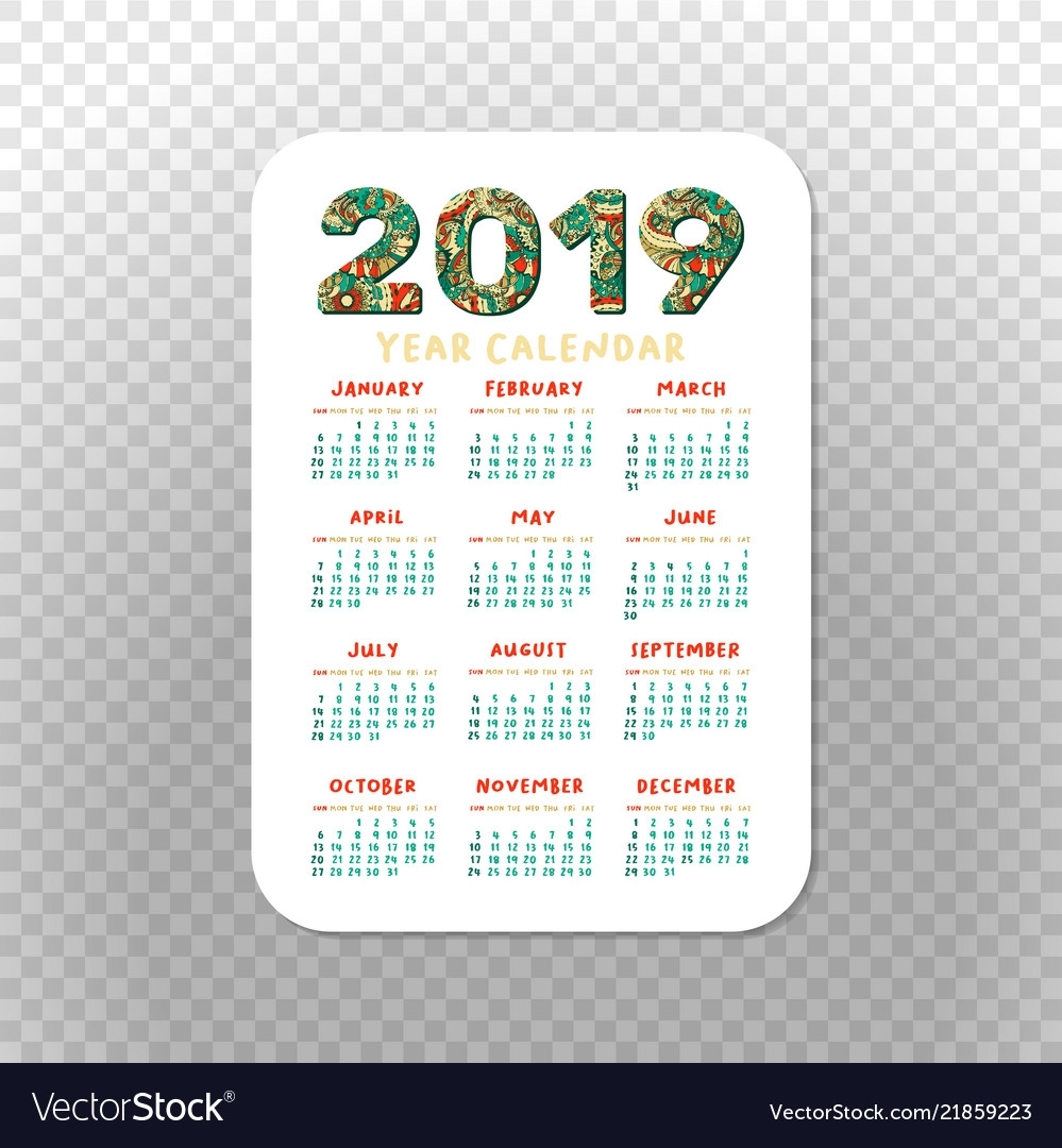 Pick Pocket Calendar Printable