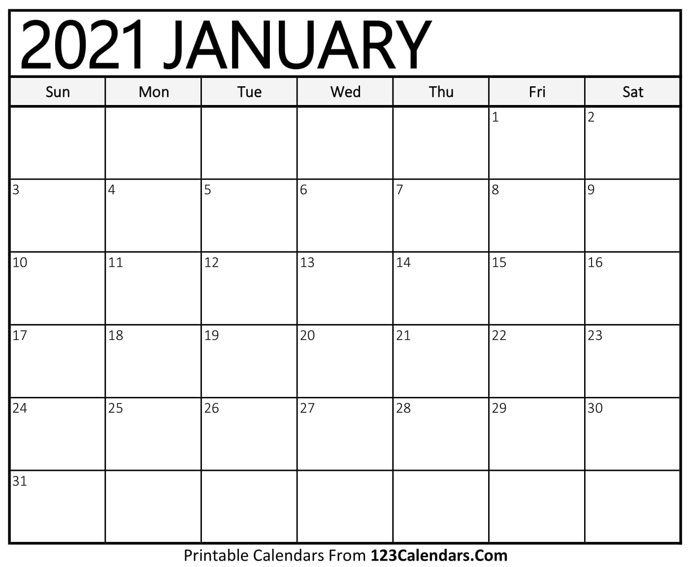Pick Print Free 2021 Calendar Without Downloading Monthly