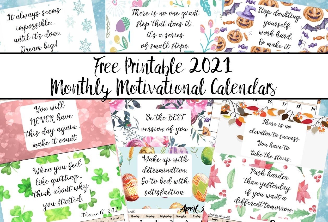 Pick Print Free Calendar 2021 By Month