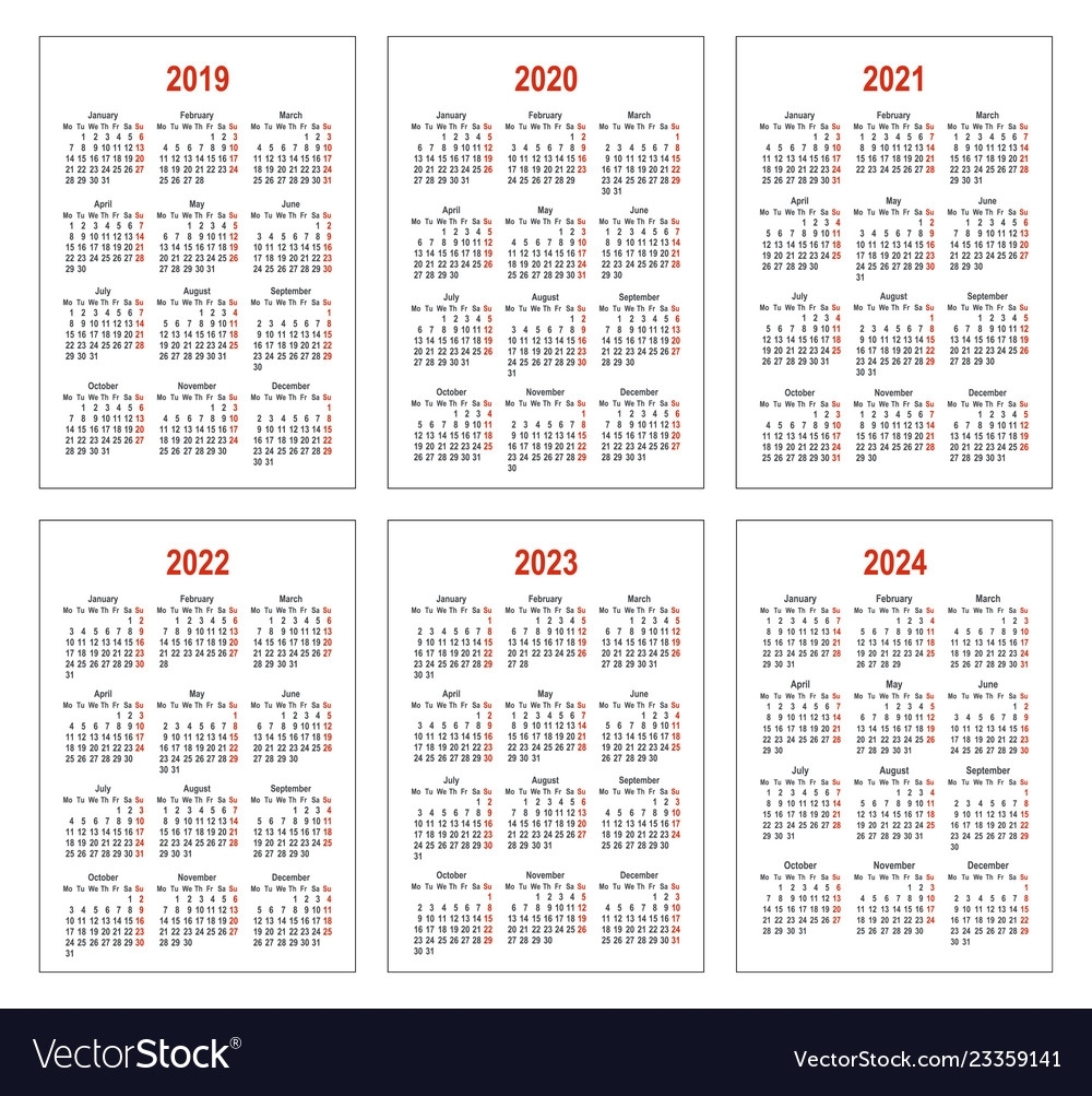 Calendar 2021 2022 2023 2024 Year The Week Starts On Sunday Annual Two