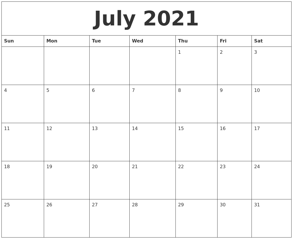 Pick Printable Monthly Calendar 2021 Free August