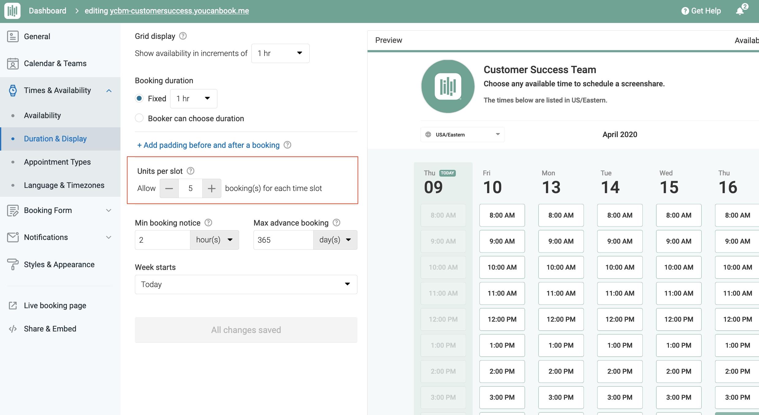 Pick Slot Management Schedule