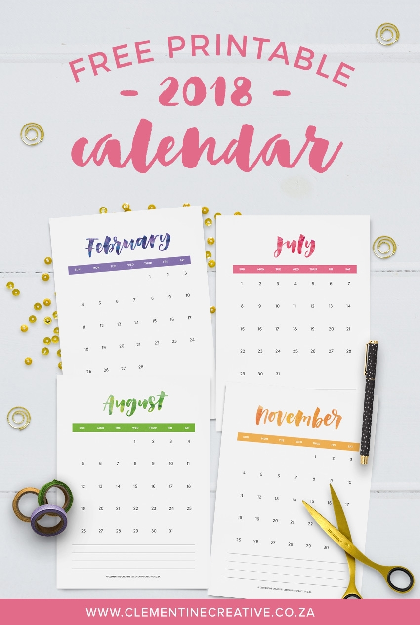 Pick Small Calendar Printable