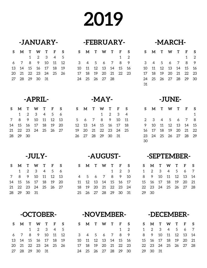 Pick Small Calendar Printable