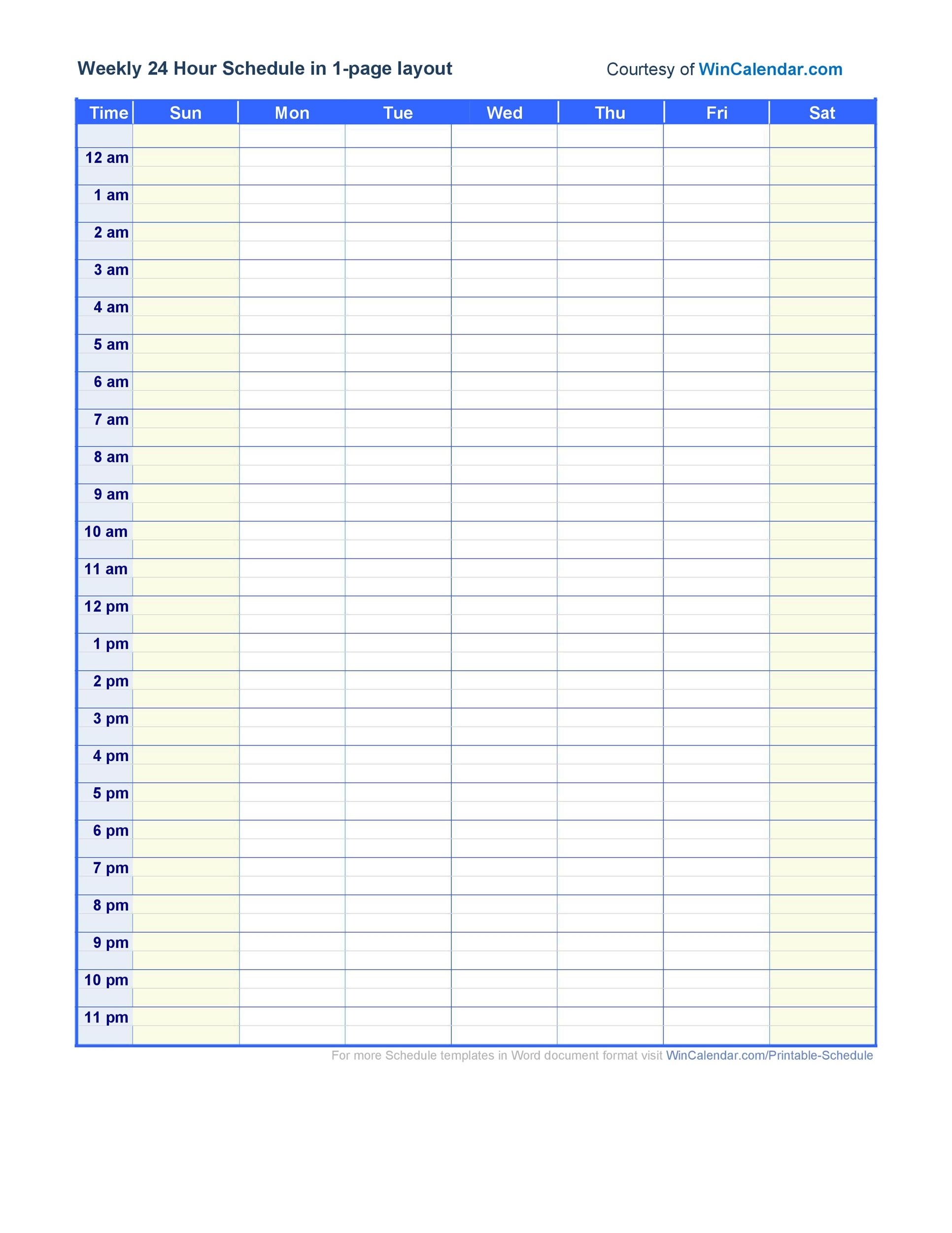 Pick Time Slot Schedule Excel