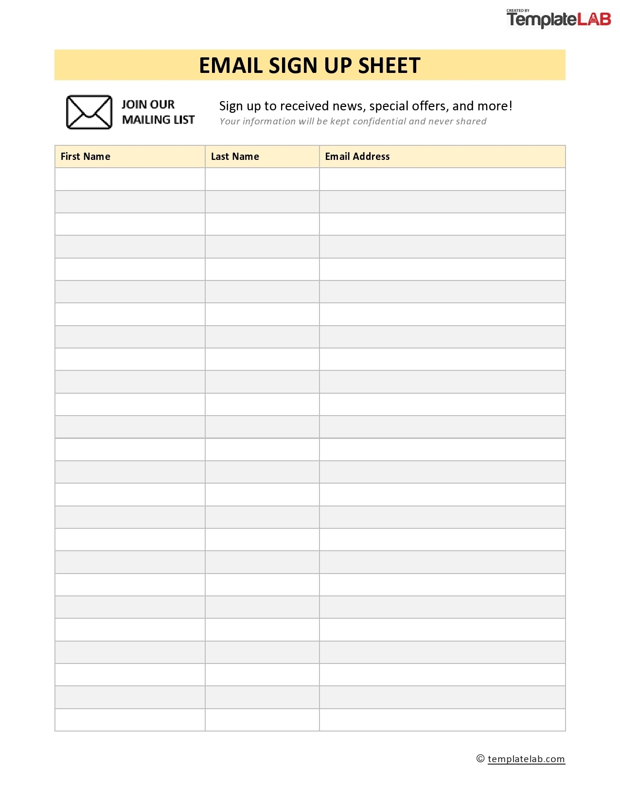 Pick Time Slot Sign Up Sheet Template Excel