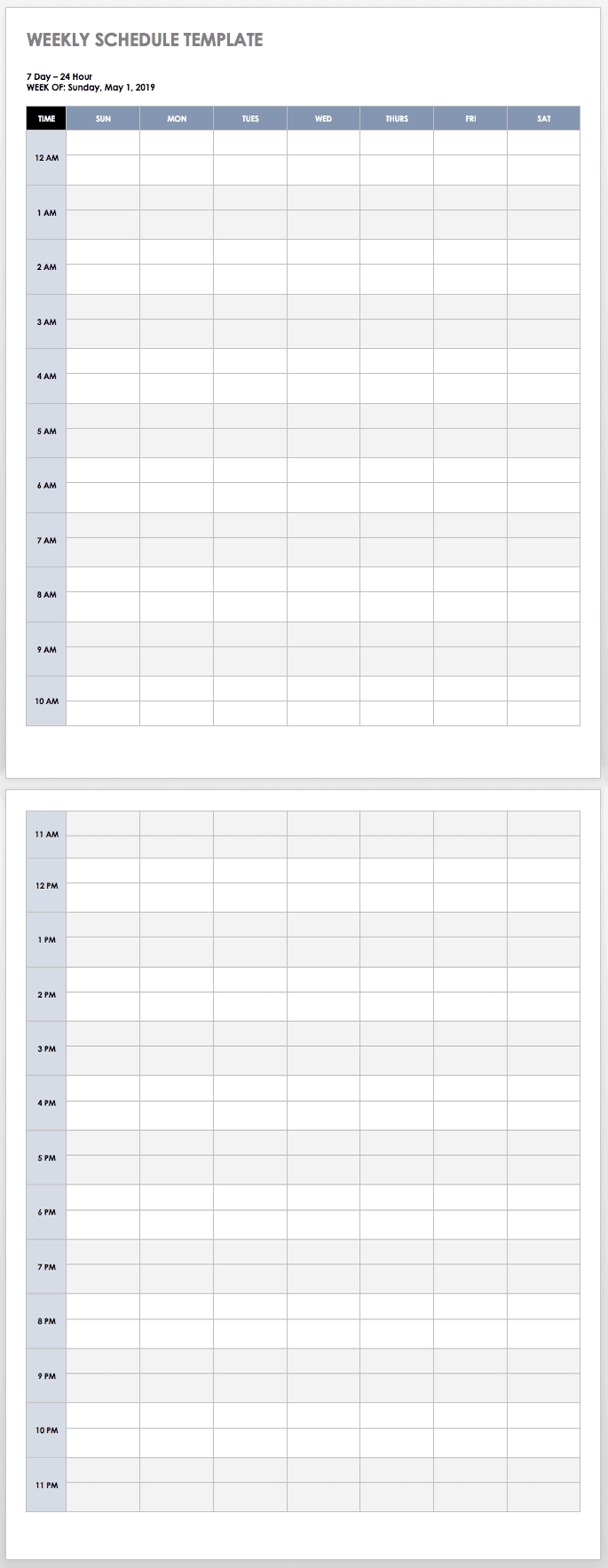 Pick Time Slot Template Schedule Excel