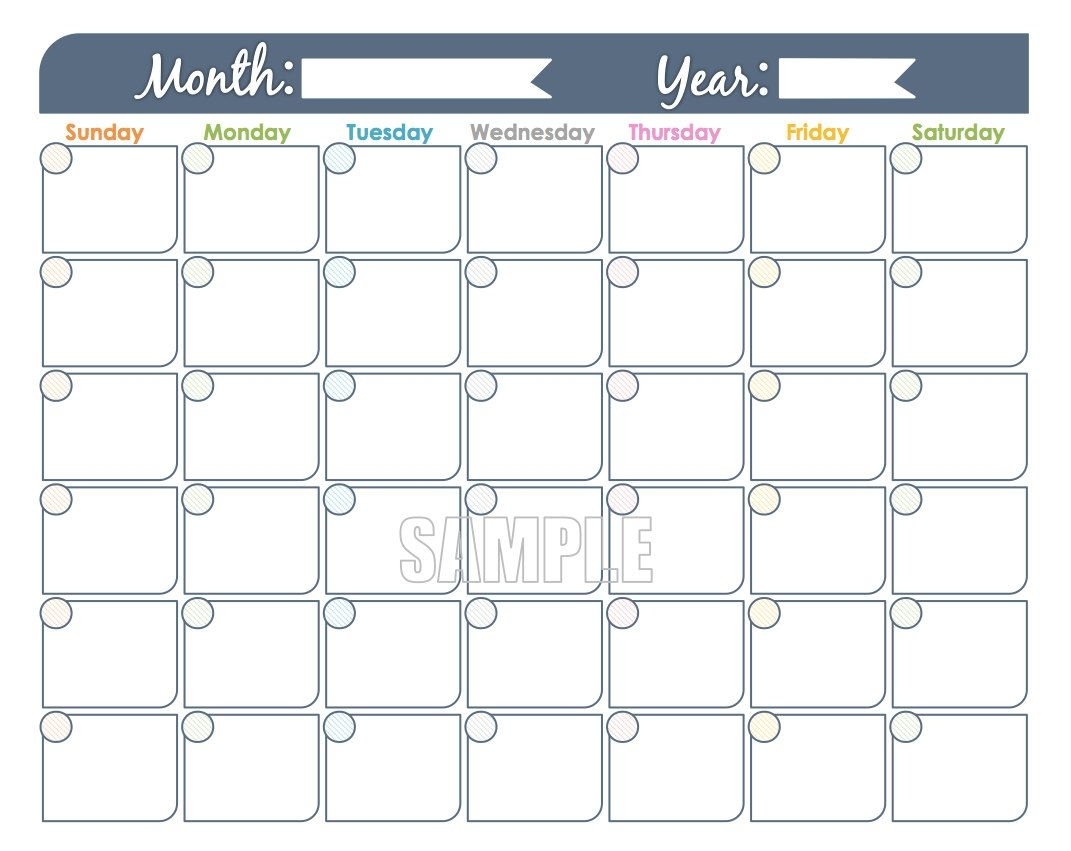 Pick Undated Monthly Planner Pages