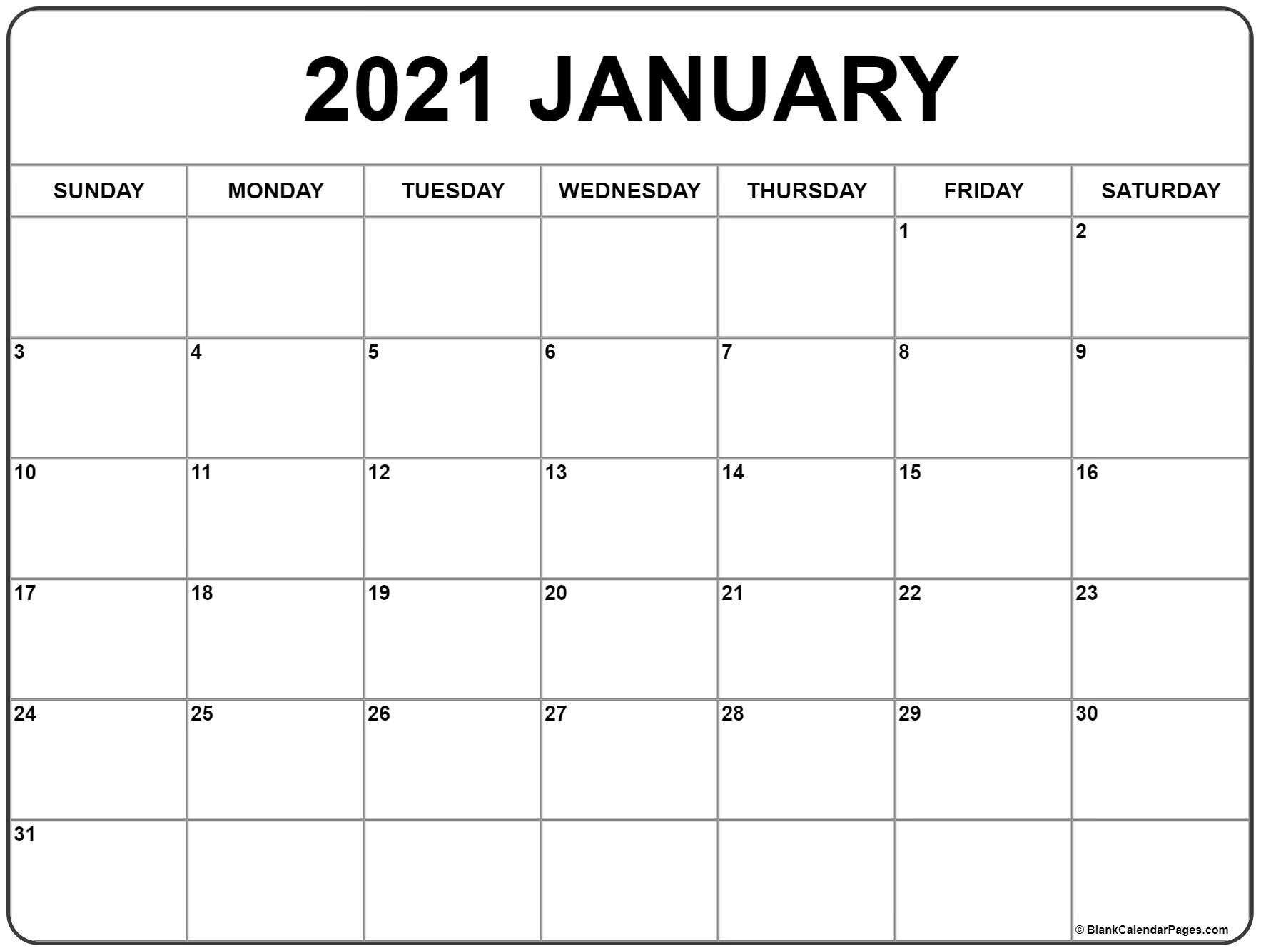 Take 2021 Printable Calendar
