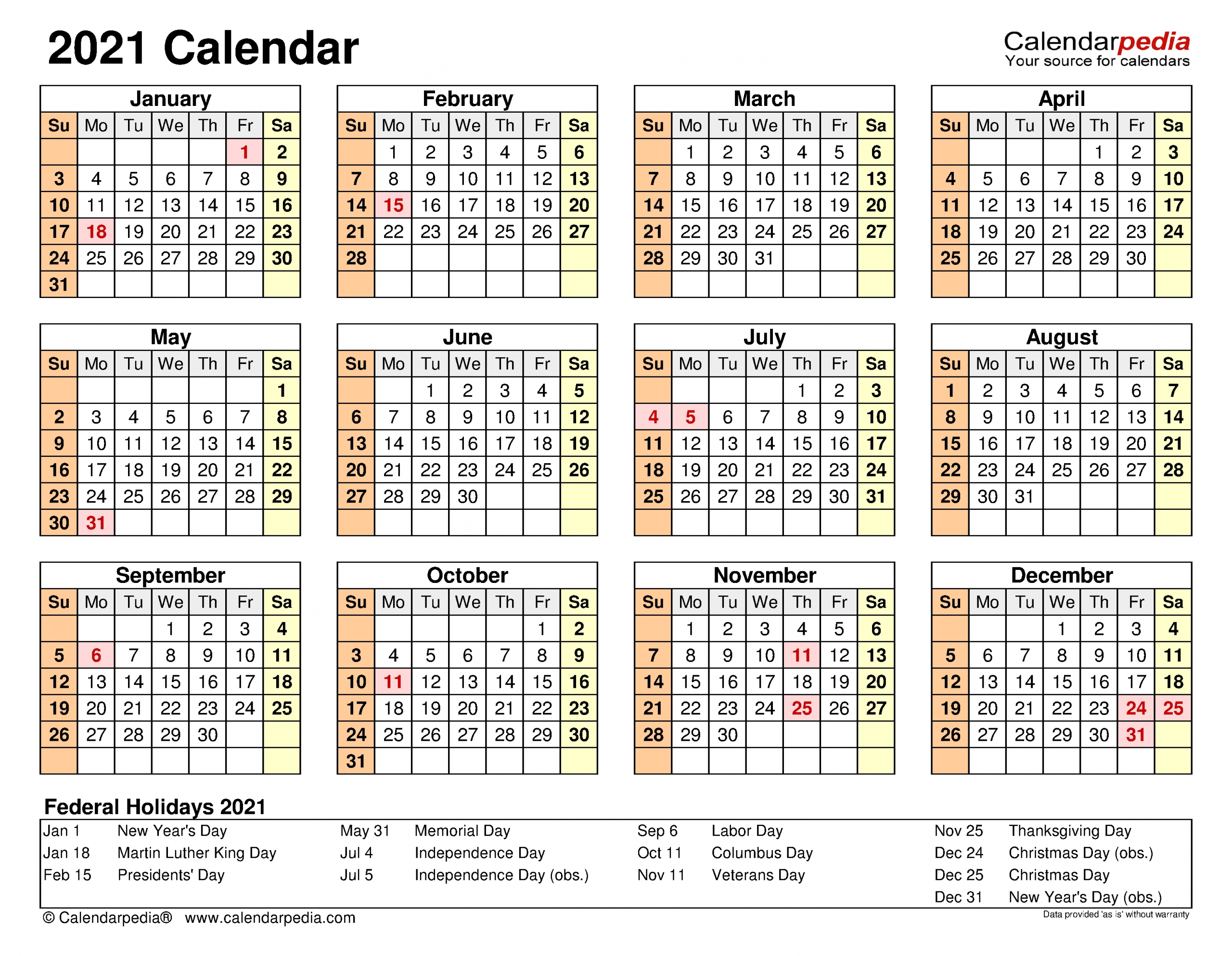 Take 4 4 5 Calendar 2021
