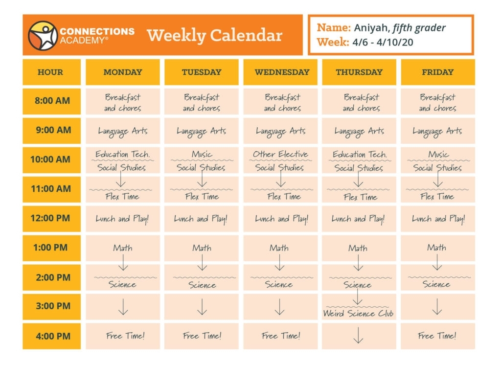 Take 5 Day School Timetable