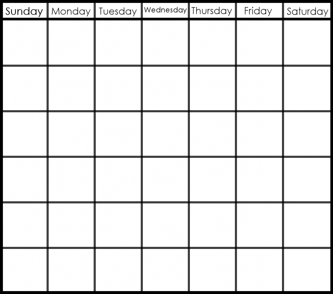 Take 6 Week Calendar