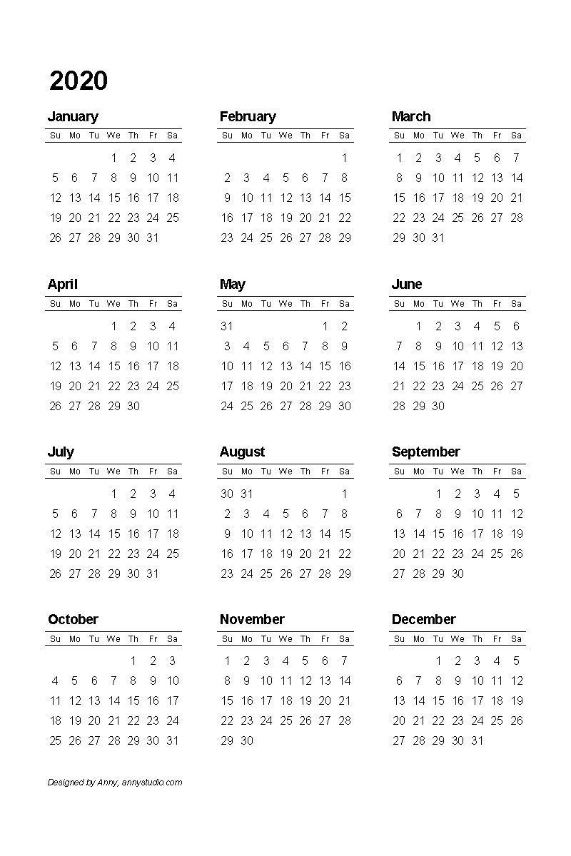 Take 8 By 11 Printable Calendar 2021