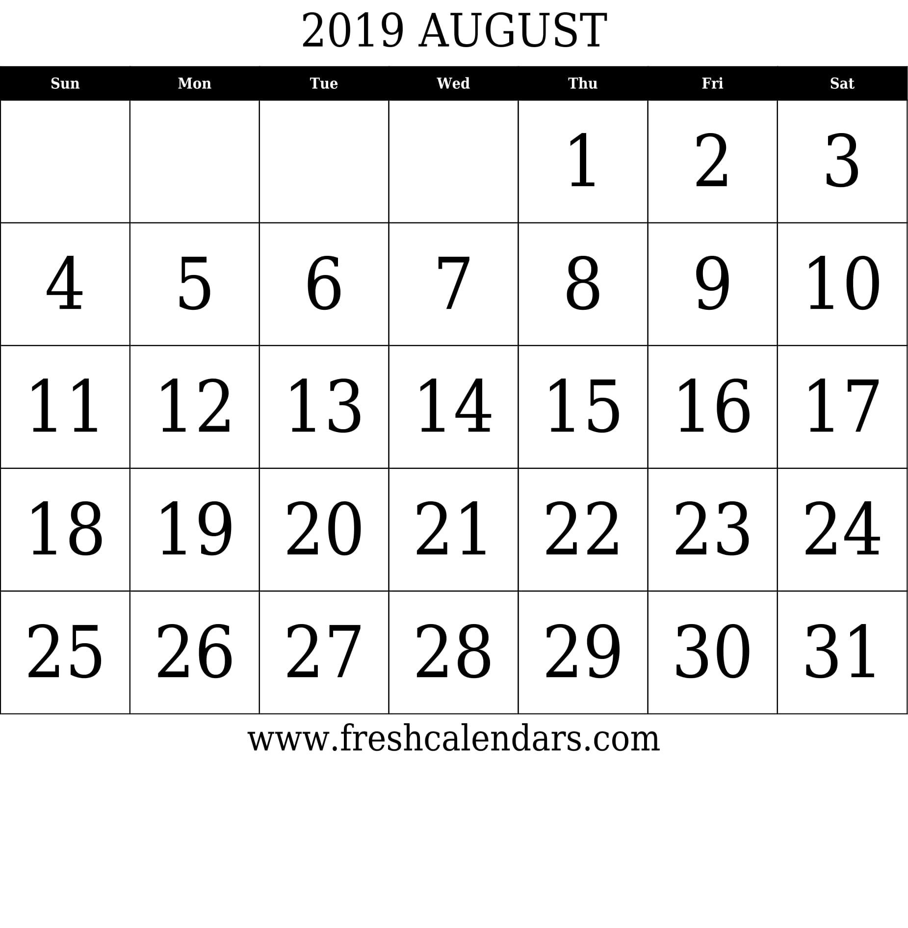 Take 8X11 August 2021 Calendar