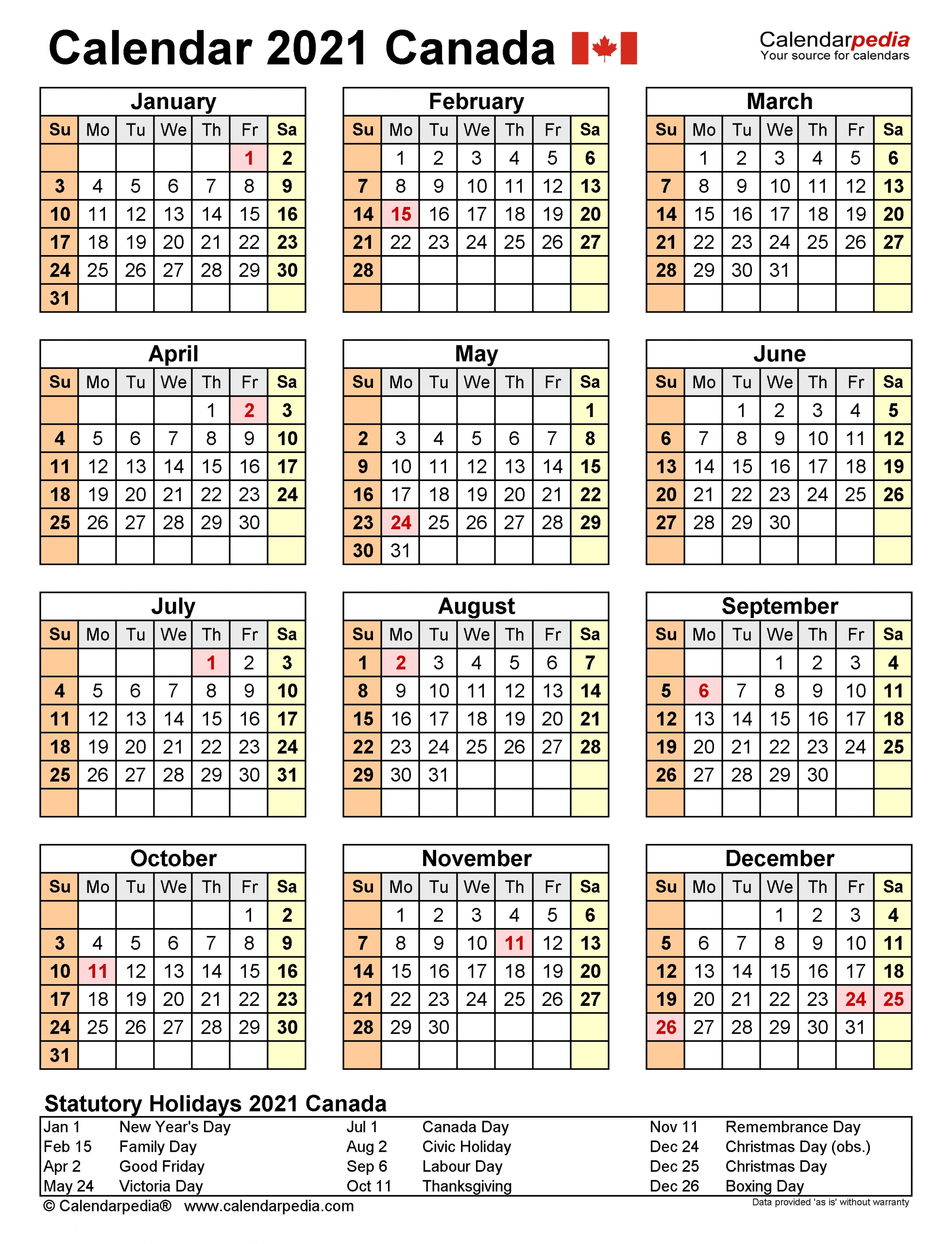 Take Absentee Calendar 2021
