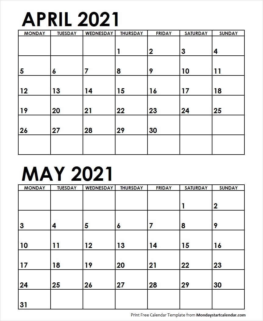 Take April And May Clanedr2021