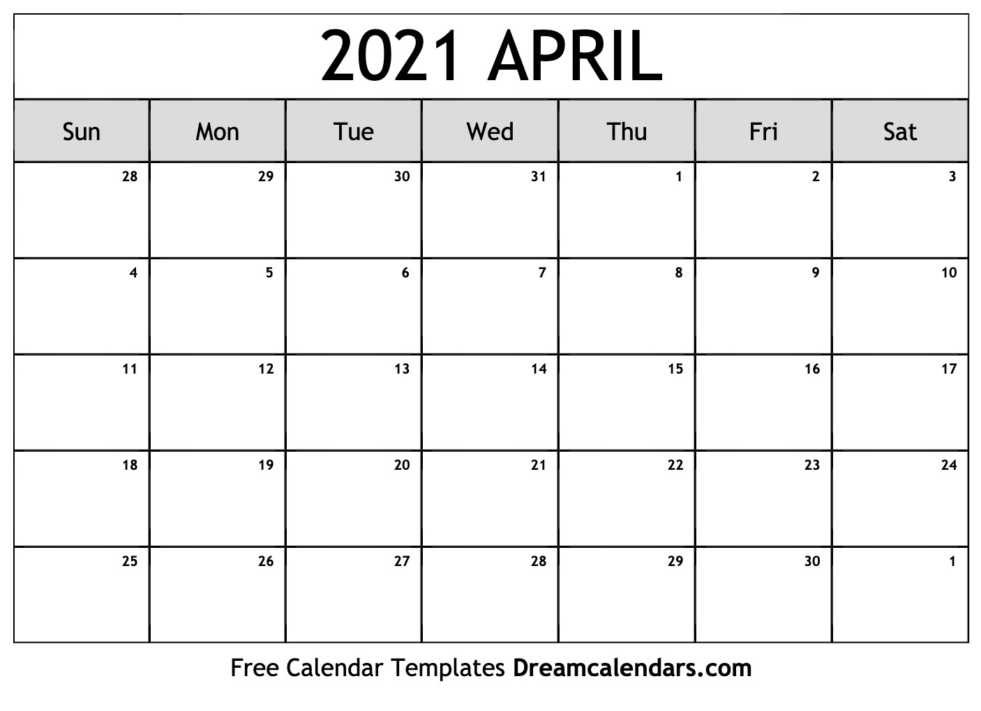 Take April May Calendar 2021