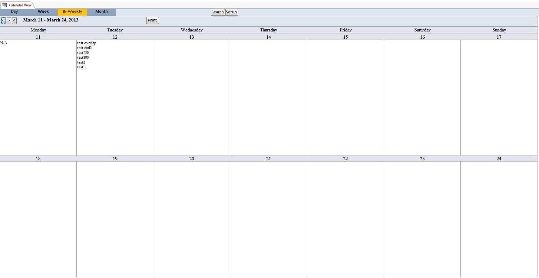 Take Bi Weekly Printable Calendar