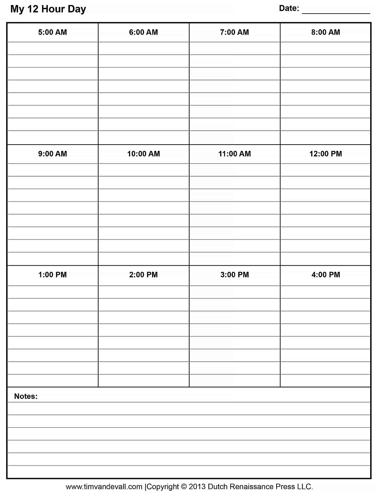 Take Blank 12 Hour Shift Schedule Templates