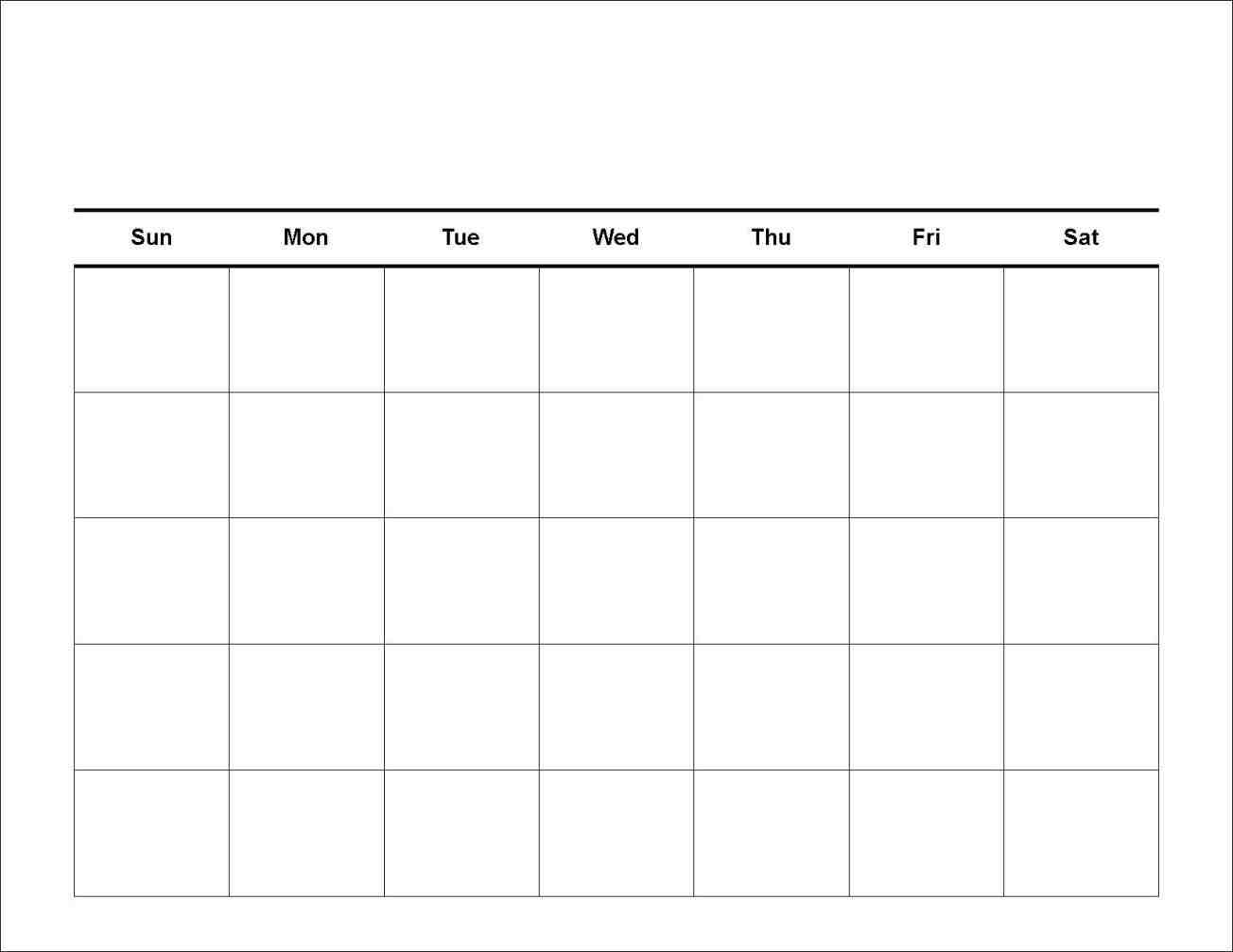 Take Blank 7 Day Calendar Template