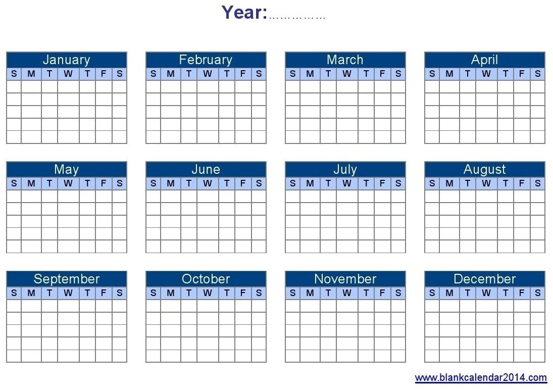 Pick Blank Full Year Calendar | Best Calendar Example