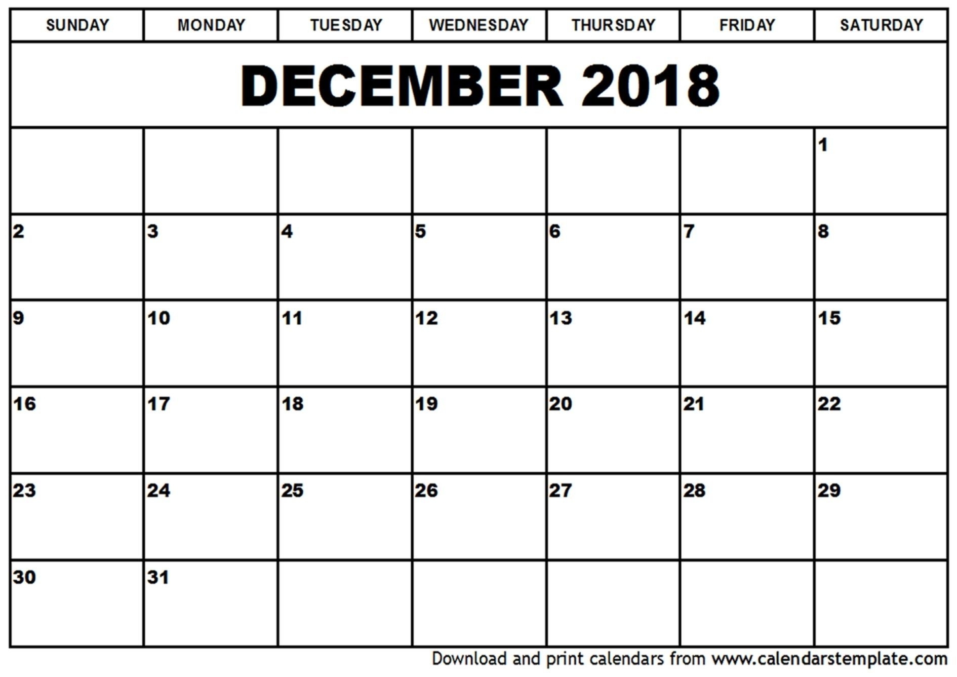 Take Blank Standard Calendar