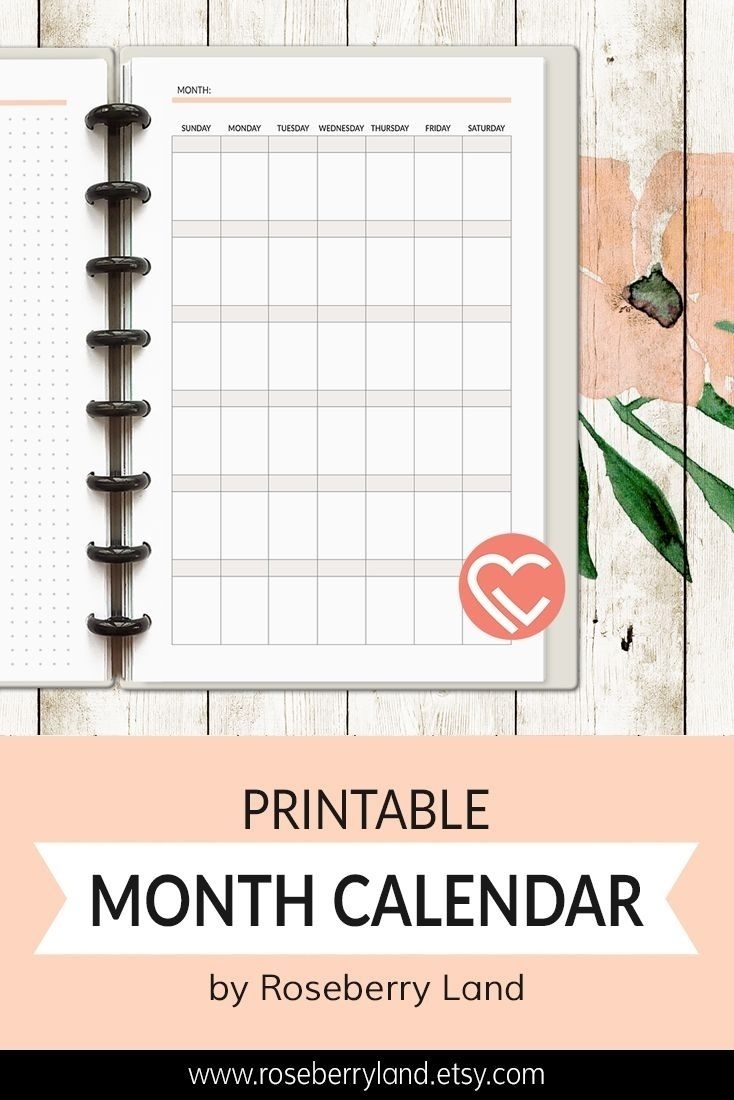 Take Blannk Printable Calendar For 3 Ring Binder