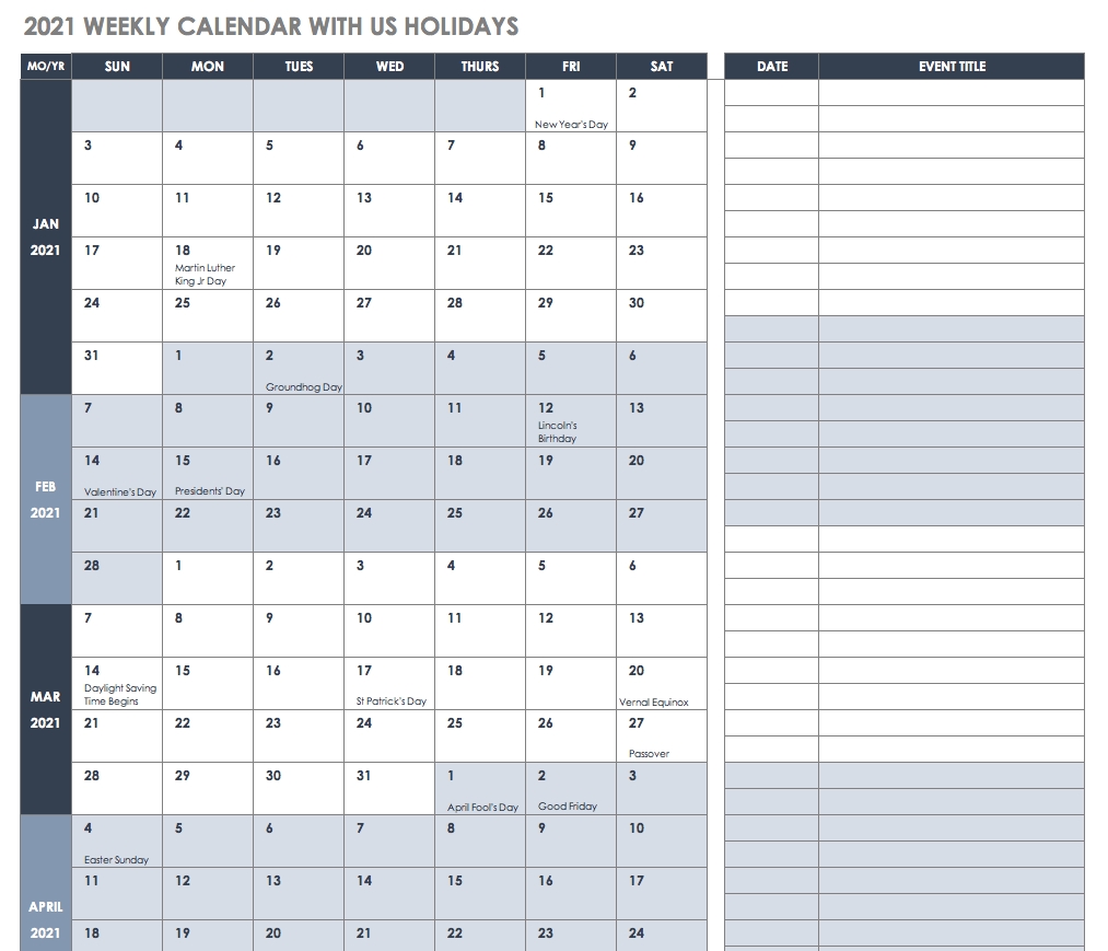 Take Calendar 2021 Excell Time Slots