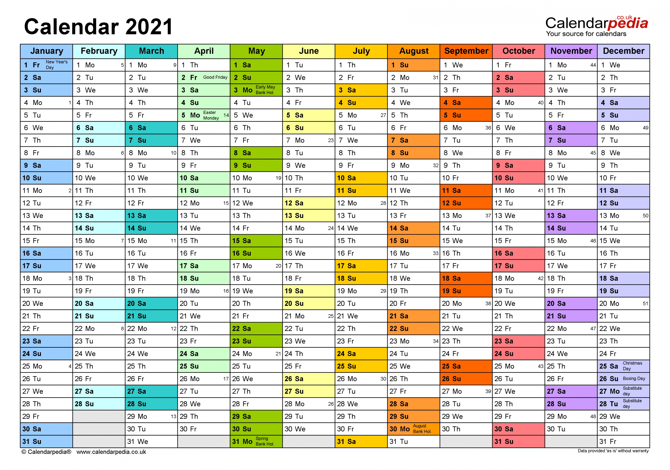 Take Calendar 2021 Uk