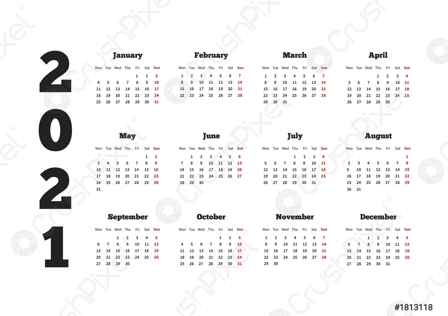 Take Calendar 2021 Week Starting Monday