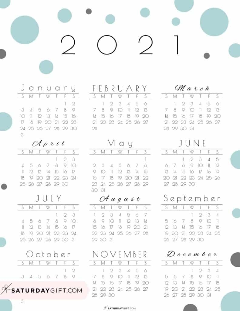 Take Calendar At A Glance 2021