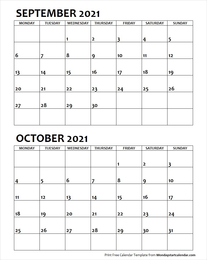 Calendar September October 2021 Best Calendar Example