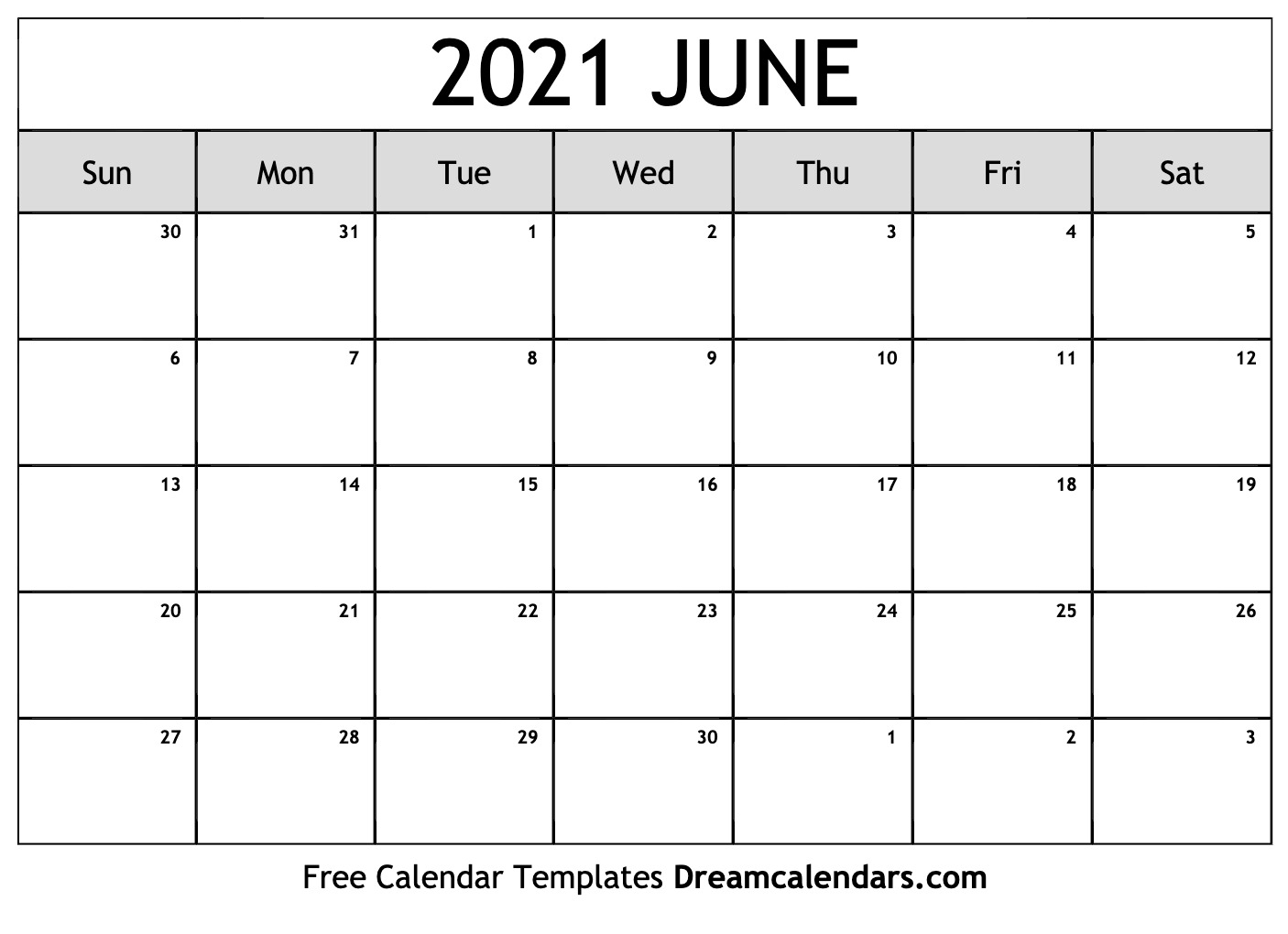 Take Calendar Weekly June 2021 Printable