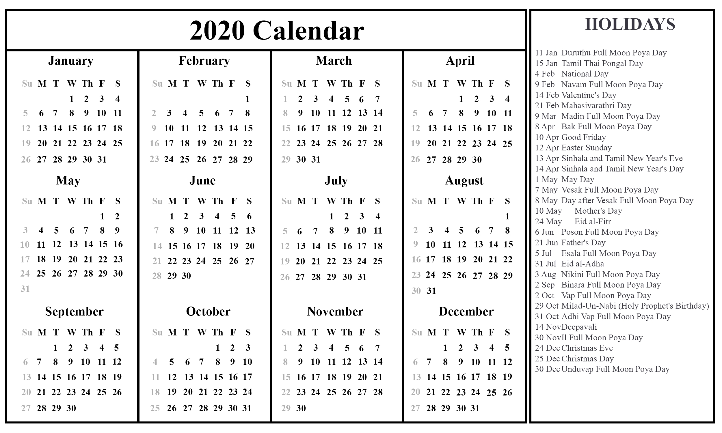 Take Calendars Print Sri Lanka