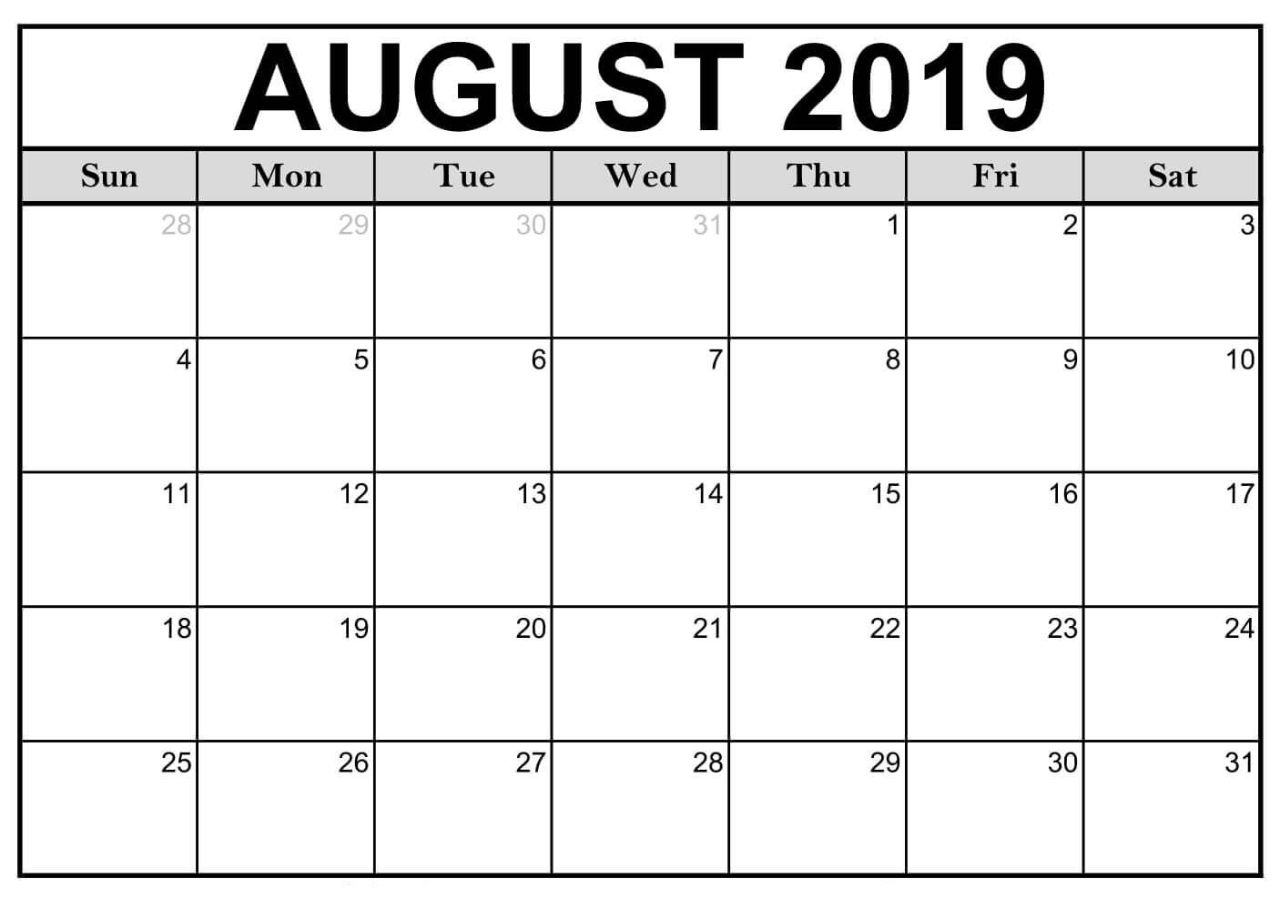 Take Empty Calendar August Through October