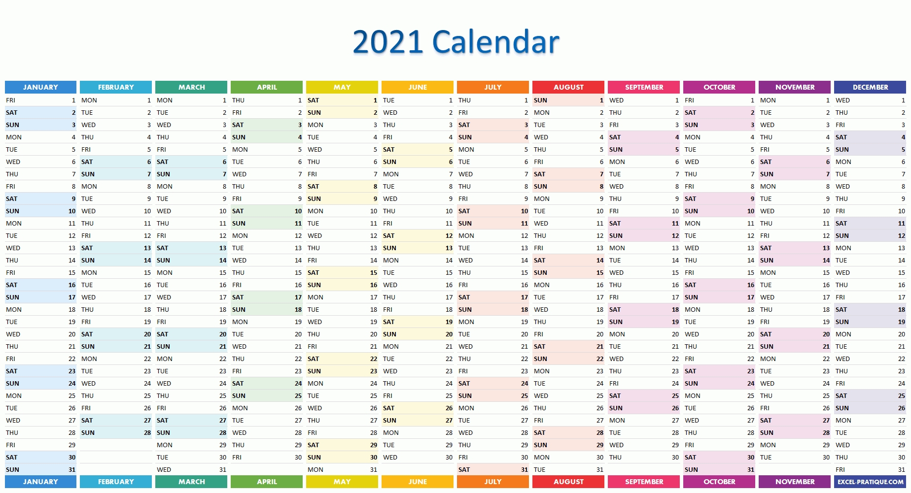 Take Excel 2021 Calendar Monday To Friday