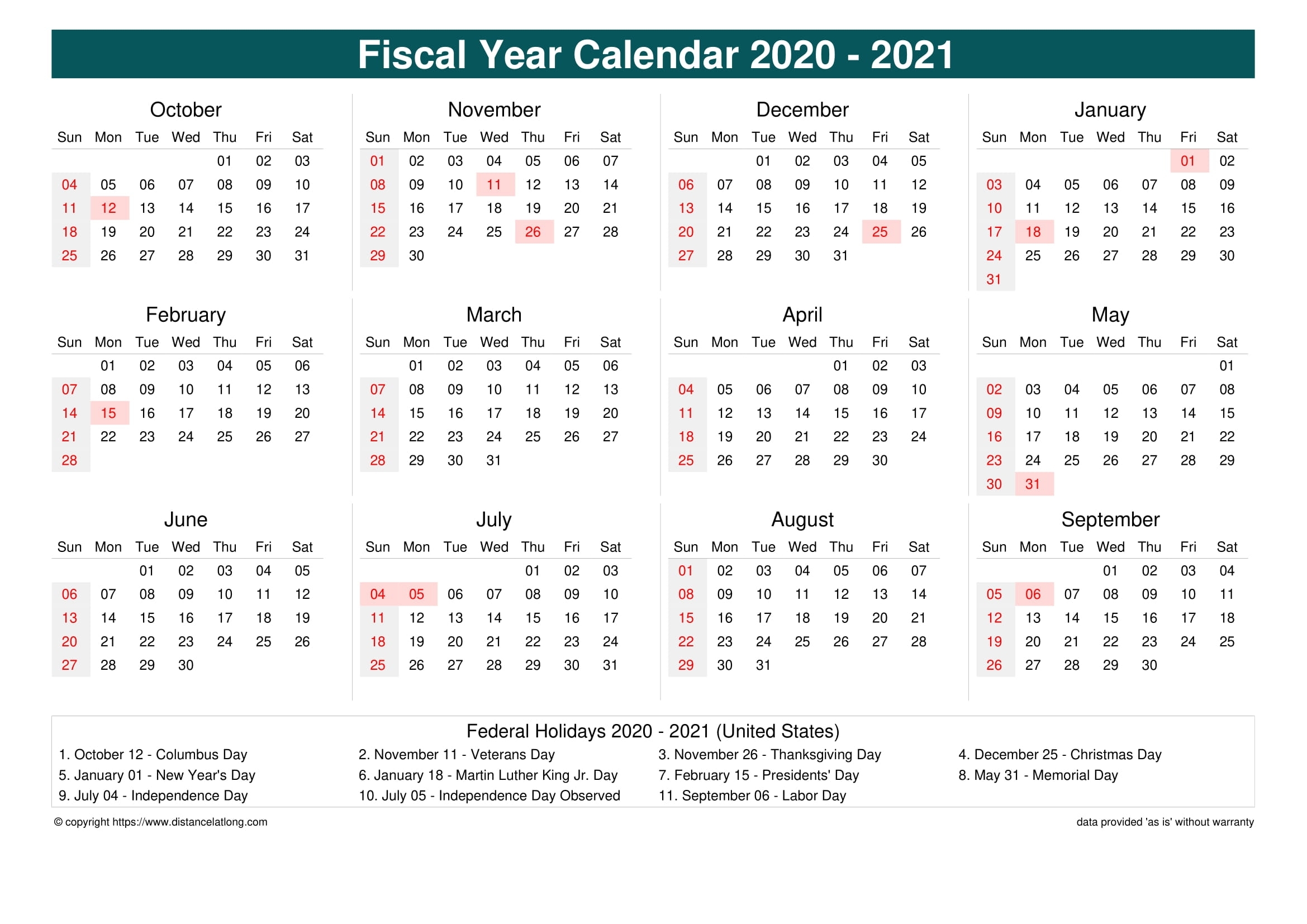 Take Fiscal Calendar 2021 2021