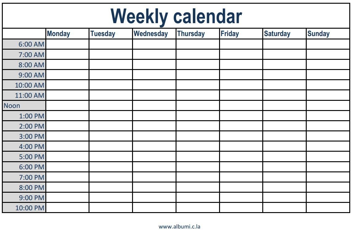Take Free Printable Calendar With Times