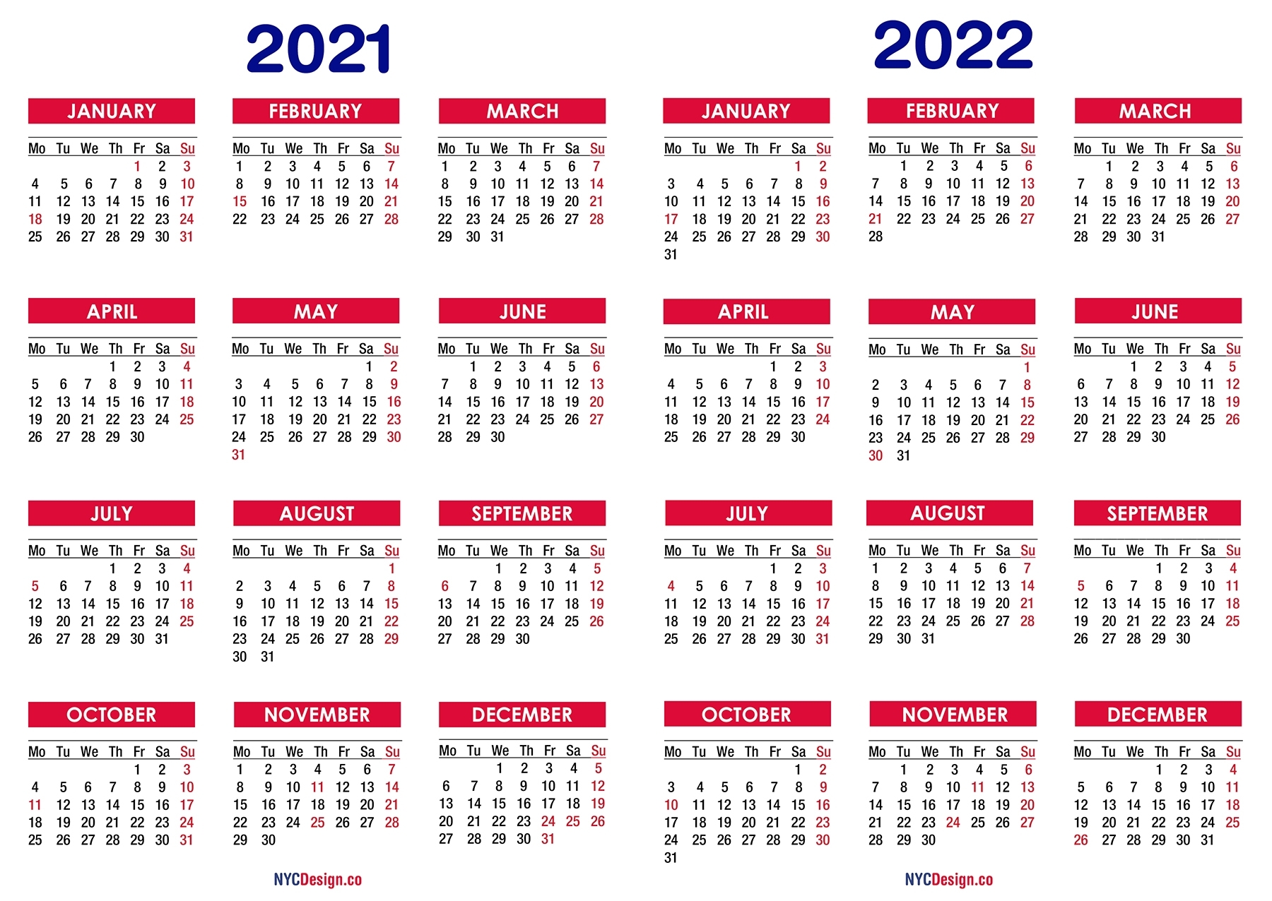 Take Free Printable Calendars 2021 2022