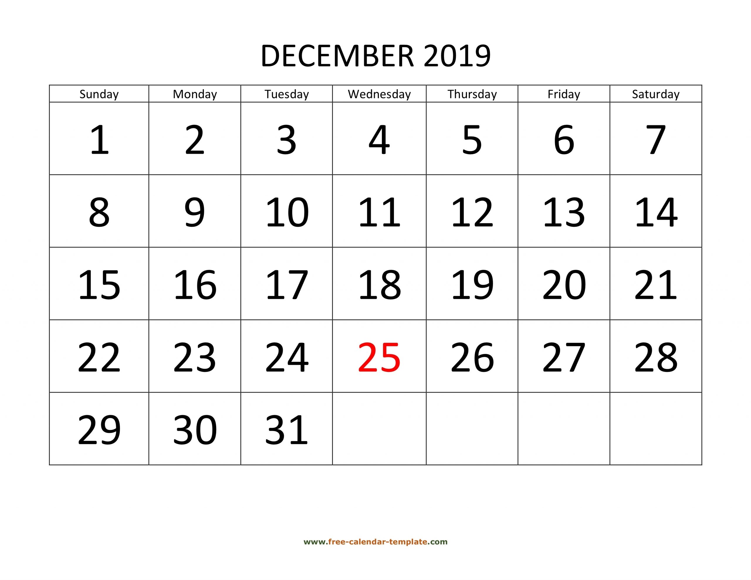 Take Free Printable Calendars With Large Numbers